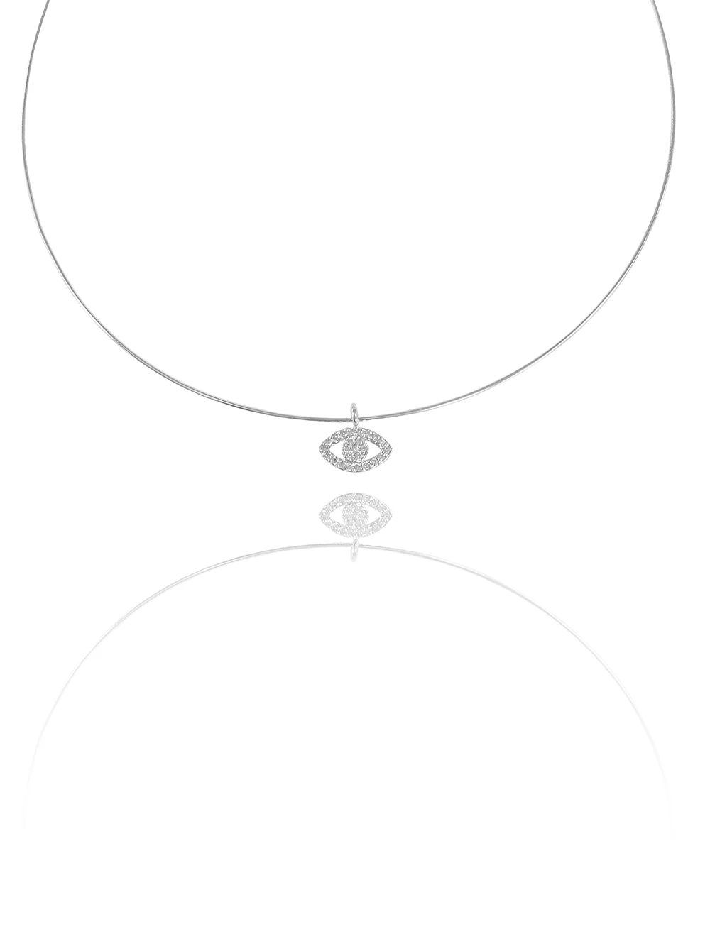 שרשרת קשיחה בשילוב תליון עין - Image 3