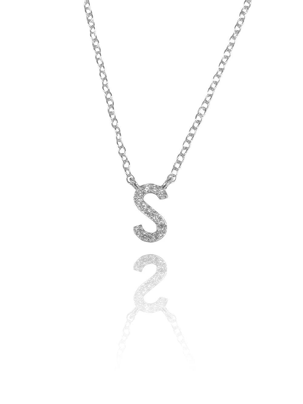 שרשרת אות משובצת עדינה - Image 28