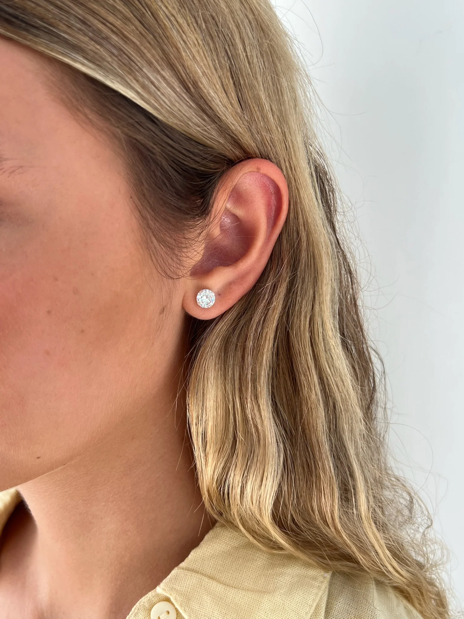 זוג עגילי זירקון מכסף אמיתי 925 - Image 16