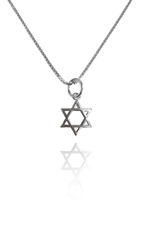 שרשרת מגן דוד חלקה מיני מכסף אמיתי 925